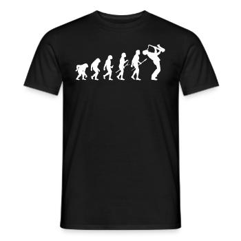 Saxophoniste Saxophoniste Evolution Drôle - T-shirt homme - noir - Devant - AI Model Male 178 light (178cm)