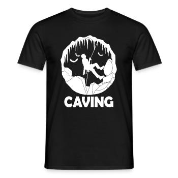 Spéléologie - Spéléologie souterraine des cavernes - T-shirt homme - noir - Devant - AI Model Male 178 light (178cm)