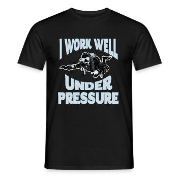 I Work Well Under Pressure - Funny Scuba Diving - Men's T-Shirt - black - Front - AI Model Male 178 light (178cm)