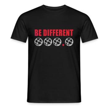Boule Balls Be Different Funny Boccia Sayings - Men's T-Shirt - black - Front - AI Model Male 178 light (178cm)