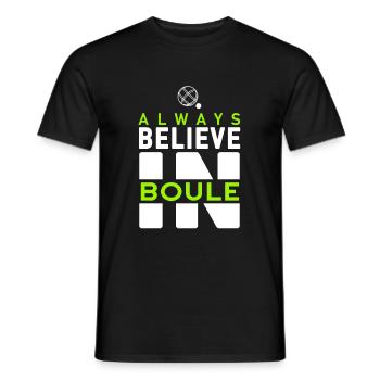 Boule Club Club Boccia Pentaque Player Hobby - Men's T-Shirt - black - Front - AI Model Male 178 light (178cm)