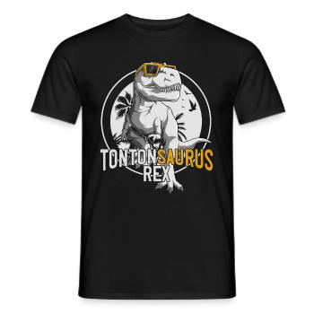 Tontonsaurus Rex Tonton Dinosaure Cadeau Oncle - T-shirt homme - noir - Devant - AI Model Male 178 light (178cm)