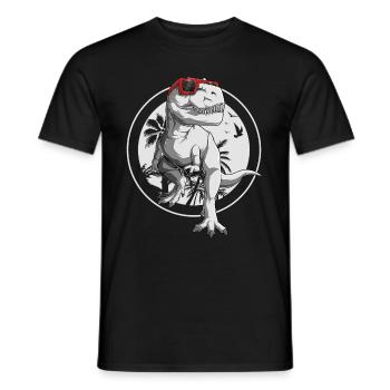 T-Rex Gift Dinosaur Boy Tyrannosaurus Funny - Men's T-Shirt - black - Front - AI Model Male 178 light (178cm)