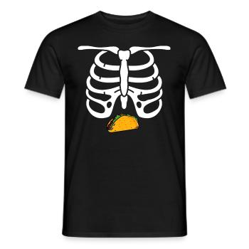 Funny Pregnant Skeleton For Husband Taco Belly - Men's T-Shirt - black - Front - AI Model Male 178 light (178cm)