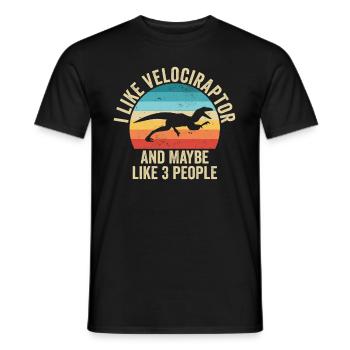 Ich mag The Velociraptor Gift Humor Dinosaur - Männer T-Shirt - Schwarz - Vorne - AI Model Male 178 light (178cm)