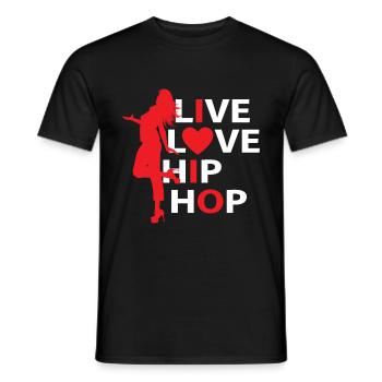 Juste une fille qui aime le hip-hop - T-shirt homme - noir - Devant - AI Model Male 178 light (178cm)