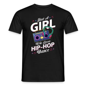 Juste une fille qui aime le hip-hop - T-shirt homme - noir - Devant - AI Model Male 178 light (178cm)