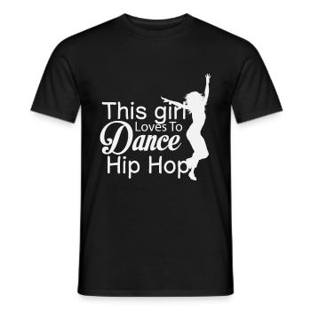 Just a Girl Who Loves HipHop - Männer T-Shirt - Schwarz - Vorne - AI Model Male 178 light (178cm)