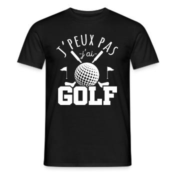 Ich kann nicht haben Golfgeschenk Golfer Humor - Männer T-Shirt - Schwarz - Vorne - AI Model Male 178 light (178cm)