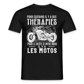 Moto Homme Humour Cadeau Pour Motard Vintage - T-shirt homme - noir - Devant - AI Model Male 178 light (178cm)