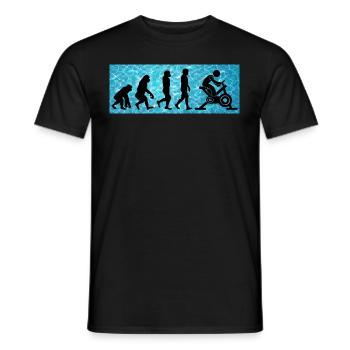 Aqua Cycling Piscine Fitness Evolution - T-shirt homme - noir - Devant - AI Model Male 178 light (178cm)