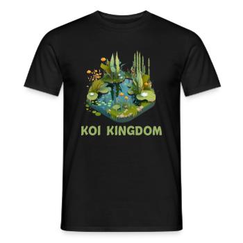 Koi Nishikigoi Gartenteich Teichlandschaft - Männer T-Shirt - Schwarz - Vorne - AI Model Male 178 light (178cm)