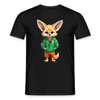 Algeria Fennec Algerian Football Supporter Jersey - Men's T-Shirt - black - Front - AI Model Male 178 light (178cm)