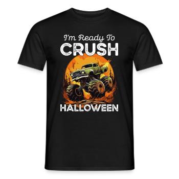 Monster Truck Halloween Humor Gift - Men's T-Shirt - black - Front - AI Model Male 178 light (178cm)