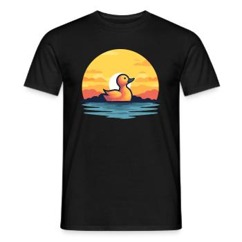 Canard En Plastique Cadeau Humour Baignoire - T-shirt homme - noir - Devant - AI Model Male 178 light (178cm)