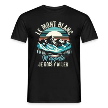 Mont Blanc Sport Montagne Escalade Trekking - T-shirt homme - noir - Devant - AI Model Male 178 light (178cm)