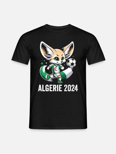Algeria 2024 Fennec Algerian Football Jersey - Men's T-Shirt - black