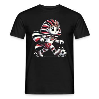 Egypt Egyptian Pharaoh Football Supporter Jersey - Men's T-Shirt - black - Front - AI Model Male 178 light (178cm)