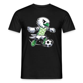 Nigeria Nigerian Eagle Football Supporter Jersey - Men's T-Shirt - black - Front - AI Model Male 178 light (178cm)
