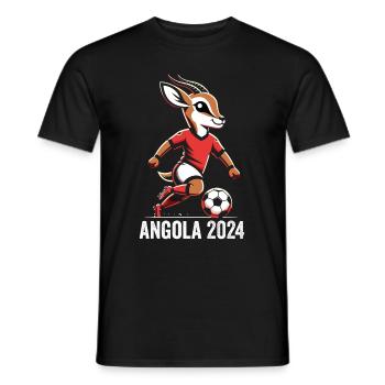 Angola 2024 Angolan Football Antelope Jersey - Men's T-Shirt - black - Front - AI Model Male 178 light (178cm)