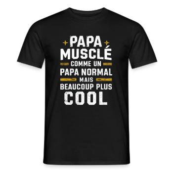 Muscular Dad Gift Father's Day Humor - Men's T-Shirt - black - Front - AI Model Male 178 light (178cm)