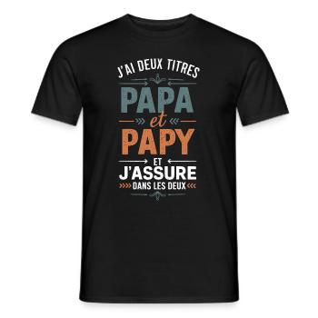 Vatertagsgeschenk - Papa und Opa Cooler Humor - Männer T-Shirt - Schwarz - Vorne - AI Model Male 178 light (178cm)