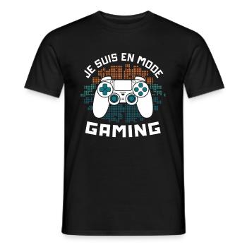 Geek - Ich bin im Gaming-Modus - Konsolengeschenk - Männer T-Shirt - Schwarz - Vorne - AI Model Male 178 light (178cm)