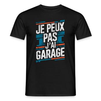I Can't I Garage Humor Handyman - Men's T-Shirt - black - Front - AI Model Male 178 light (178cm)
