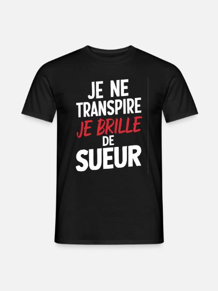 Jeg sveder ikke, jeg gløder med sved humor fitness - Mænd T-shirt - sort