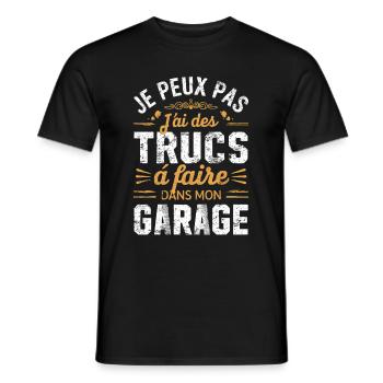 Dad Handyman Humor I Can't Gift Garage - Men's T-Shirt - black - Front - AI Model Male 178 light (178cm)