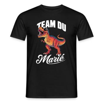 Mariage Homme Dinosaure Team Du Marié T-Rex - T-shirt homme - noir - Devant - AI Model Male 178 light (178cm)