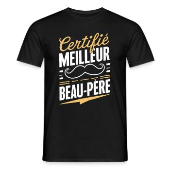 Zertifizierter bester Schwiegervater-Humor-Vatertag - Männer T-Shirt - Schwarz - Vorne - AI Model Male 178 light (178cm)