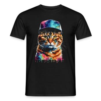 Casquette Snapback Coloré Imprimé Motif D’animal Drôle - T-shirt homme - noir - Devant - AI Model Male 178 light (178cm)