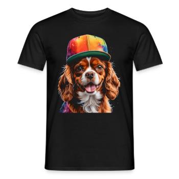 Cavalier King Charles Spaniel Snapback Cap Chien - T-shirt homme - noir - Devant - AI Model Male 178 light (178cm)