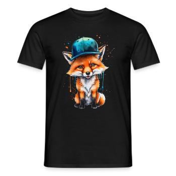 Casquette Fox Snapback Cool Animal Design Print - T-shirt homme - noir - Devant - AI Model Male 178 light (178cm)