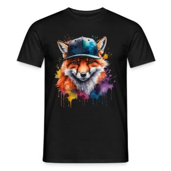 Casquette Fox Snapback Cool Animal Design Print - T-shirt homme - noir - Devant - AI Model Male 178 light (178cm)