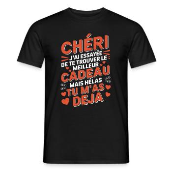 Darling Finding the Best Gift Couple Love - Men's T-Shirt - black - Front - AI Model Male 178 light (178cm)