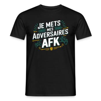 Meine Gegner AFK Gaming Humorvolle Videospiele - Männer T-Shirt - Schwarz - Vorne - AI Model Male 178 light (178cm)