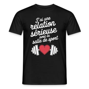 Ich habe eine Beziehung zum Fitnessstudio Workout - Männer T-Shirt - Schwarz - Vorne - AI Model Male 178 light (178cm)