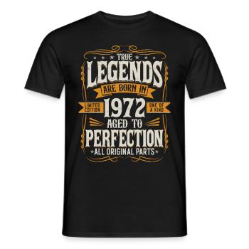 Né en 1972 Legends Cadeau d’anniversaire - T-shirt homme - noir - Devant - AI Model Male 178 light (178cm)