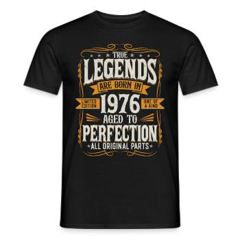 Né en 1976 Legends Cadeau d’anniversaire - T-shirt homme - noir - Devant - AI Model Male 178 light (178cm)