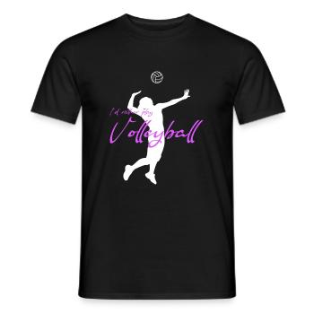 Volleyball Girl Sport - jouer au volley-ball - T-shirt homme - noir - Devant - AI Model Male 178 light (178cm)