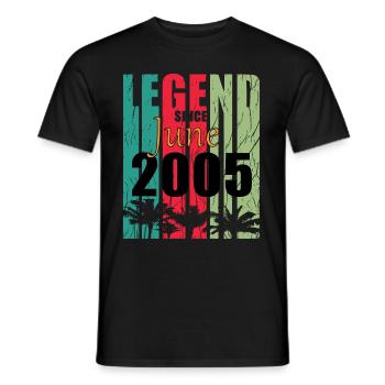 2005 Jahrgang geboren im Juni Geschenk - Männer T-Shirt - Schwarz - Vorne - AI Model Male 178 light (178cm)