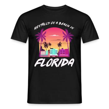 Miami Vacation America Floride - T-shirt homme - noir - Devant - AI Model Male 178 light (178cm)