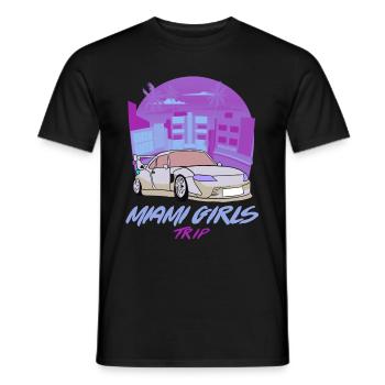 Miami Urlaub Mädchen reisen USA - Männer T-Shirt - Schwarz - Vorne - AI Model Male 178 light (178cm)