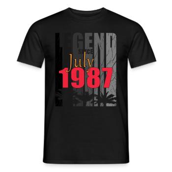 Juli 1987 Geburtstagsgruss retro design - Männer T-Shirt - Schwarz - Vorne - AI Model Male 178 light (178cm)