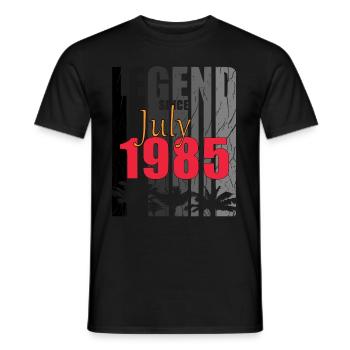 1985 geboren Im Juli Retro Geschenkidee - Männer T-Shirt - Schwarz - Vorne - AI Model Male 178 light (178cm)