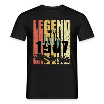 Juli 1987 Geburtstagsgruss retro design - Männer T-Shirt - Schwarz - Vorne - AI Model Male 178 light (178cm)
