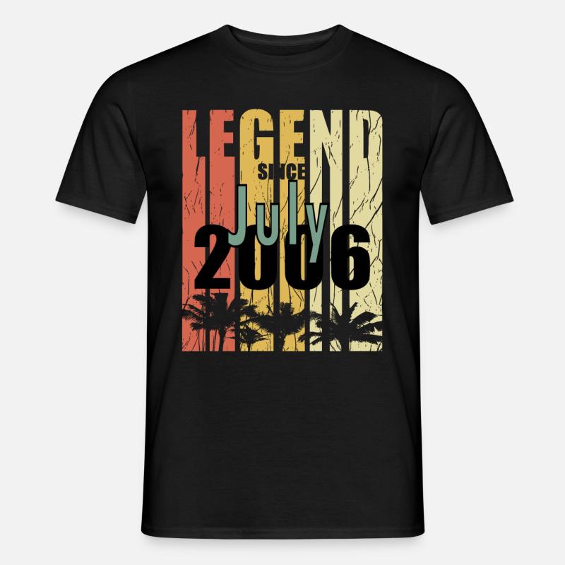 Baujahr 2006 Juli geboren Geschenkidee - Männer T-Shirt - Schwarz