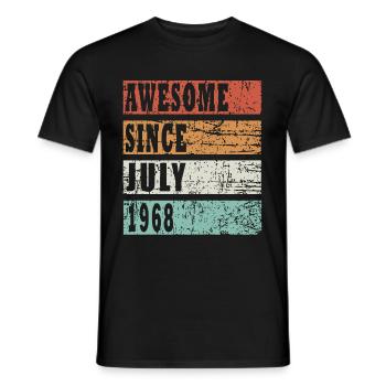 1968 juli vintage Geburtstag - Männer T-Shirt - Schwarz - Vorne - AI Model Male 178 light (178cm)